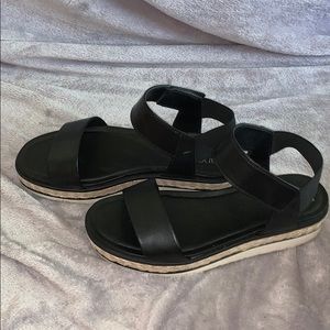 Platform Velcro sandals